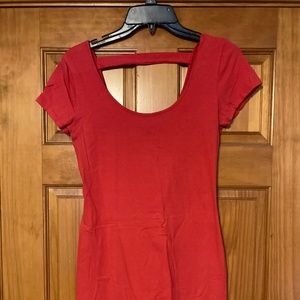 Red Summer Stretch mini dress - size large